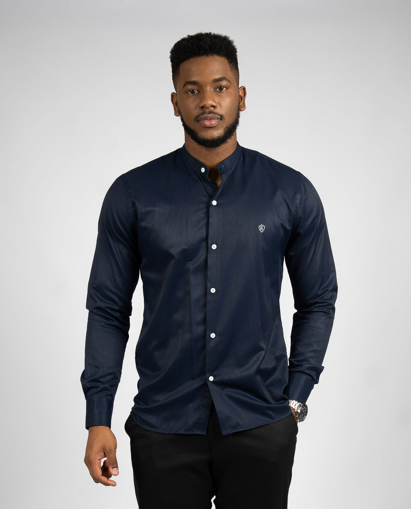 Navy Blue Long Sleeve Shirt