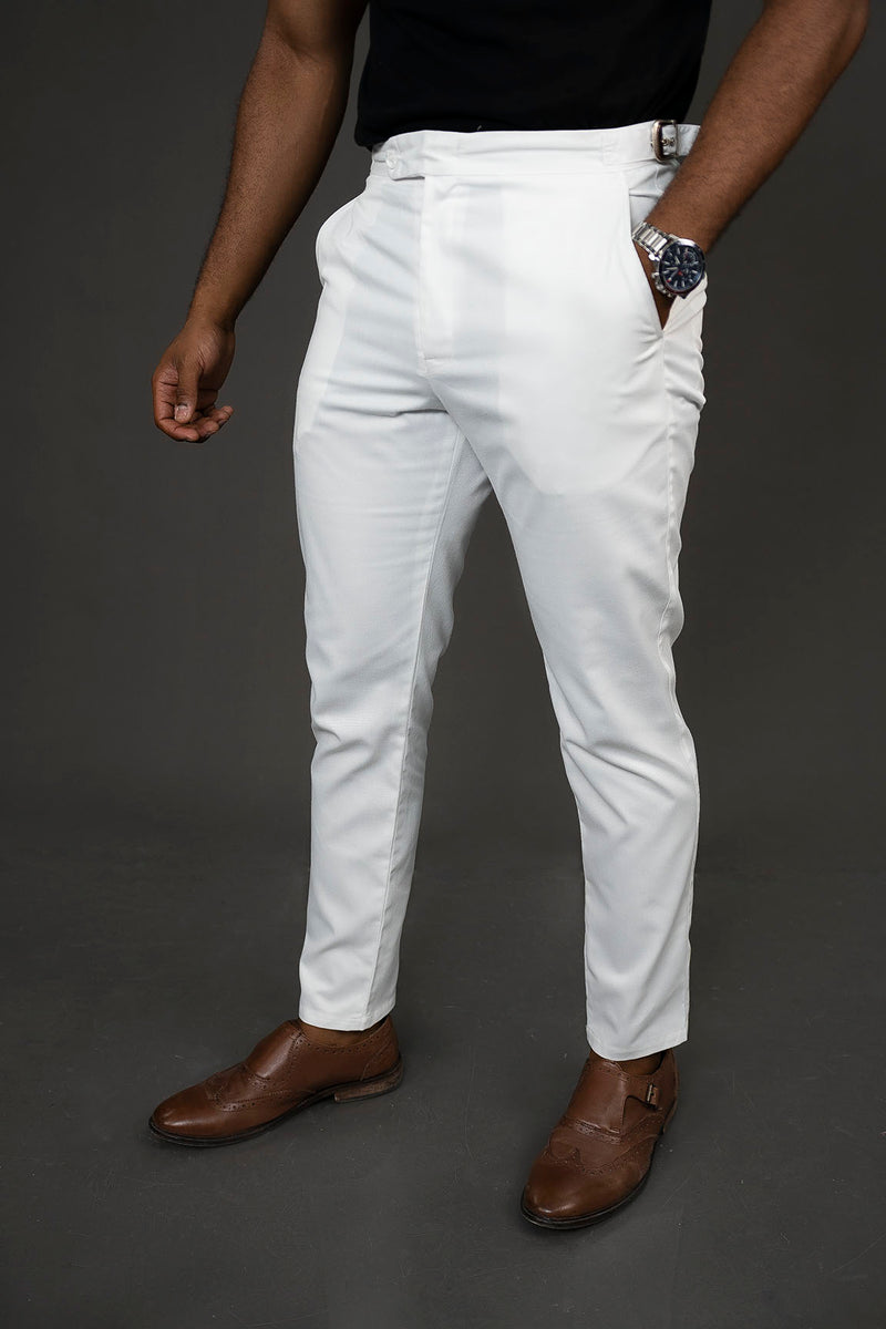 White Monckle Trouser