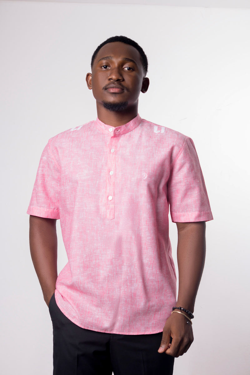 Pink Short Sleeve Chino Shirt