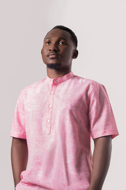 Pink Short Sleeve Chino Shirt