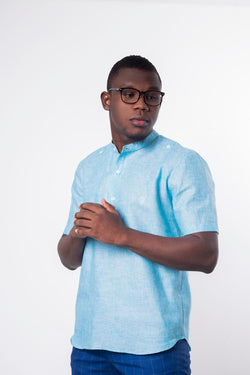 Sky Blue Short Sleeve Shirt