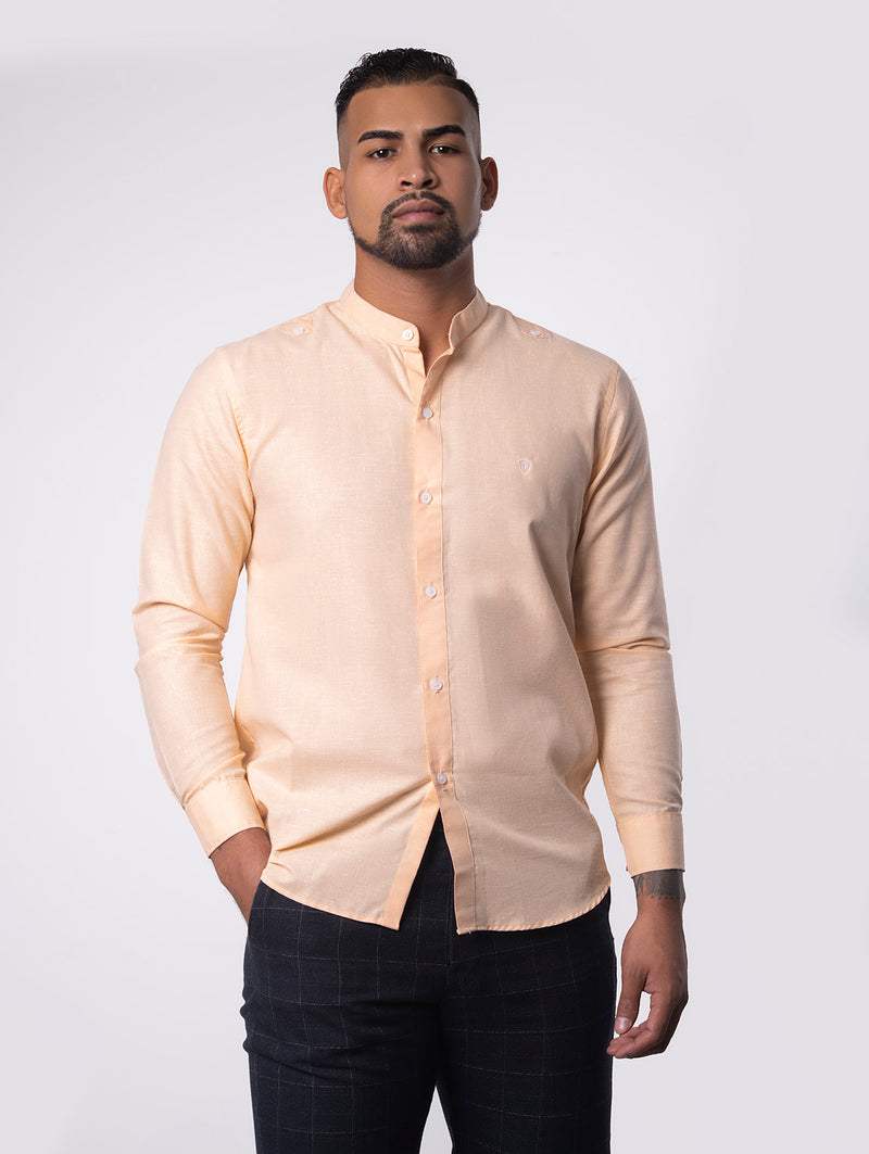 Salmon Pink Long Sleeve Shirt