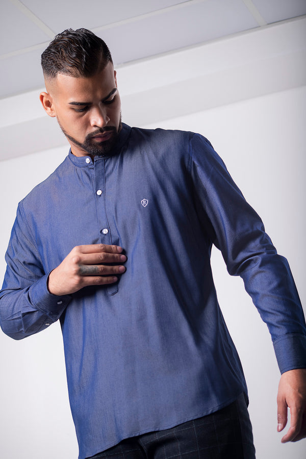 Dark Blue Long Sleeve Shirt