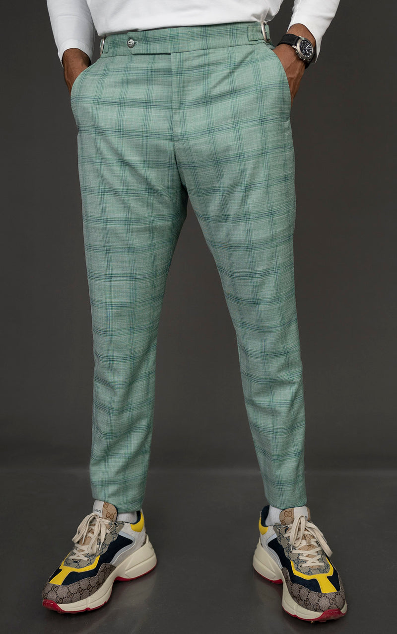 Green Plaid Trouser