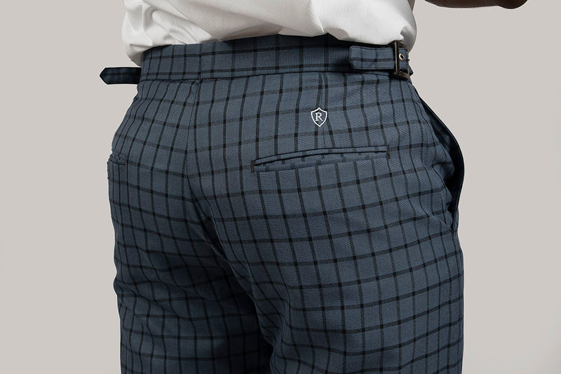 Premium Blue Plaid Trouser