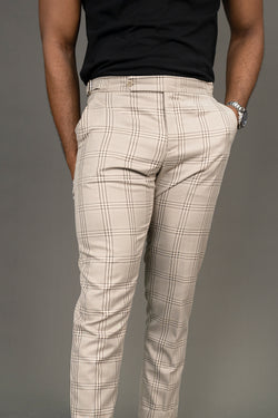 Tan Plaid Trouser