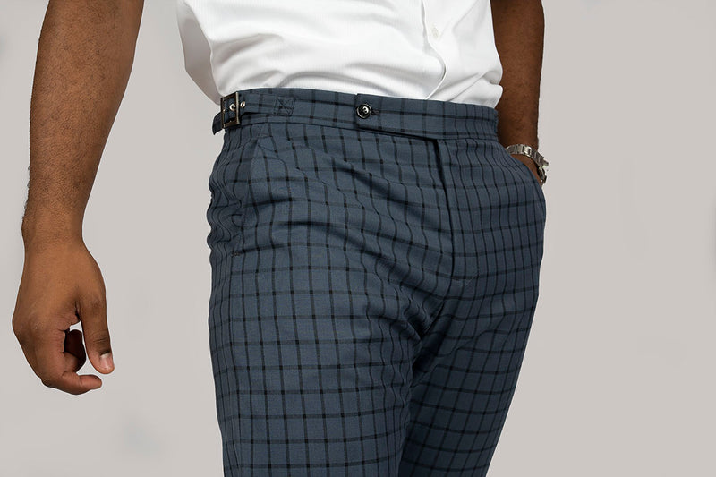 Premium Blue Plaid Trouser